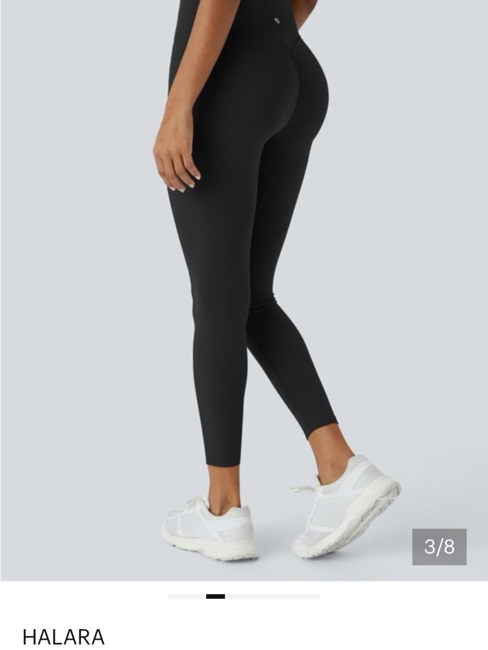 2 pairs of HALARA Black And Gray High-Waist Sculpting Leggings 2 size small